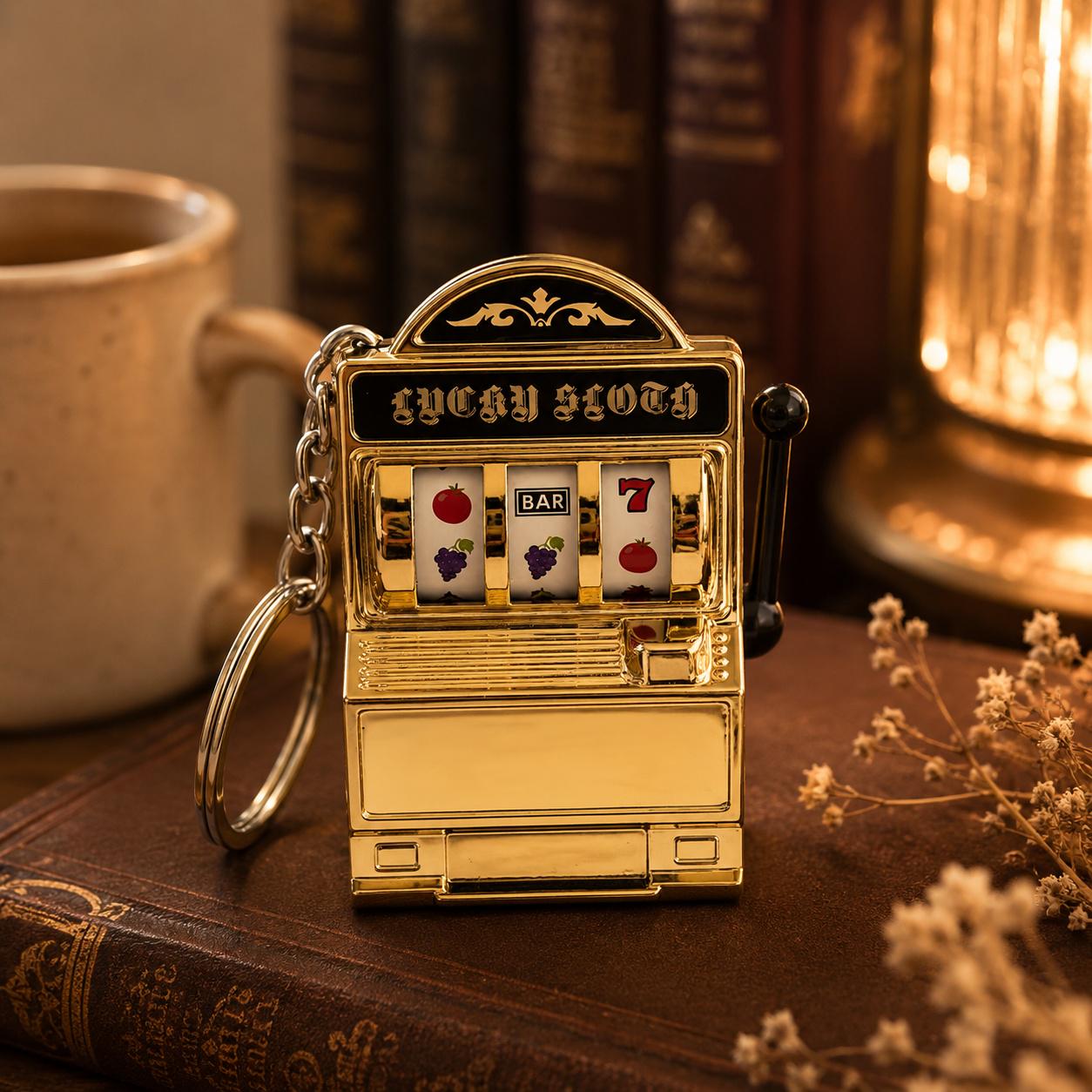 Брелок Мини слот-машина металлический Золотистый (SM-KEYCHAIN-GOLD)