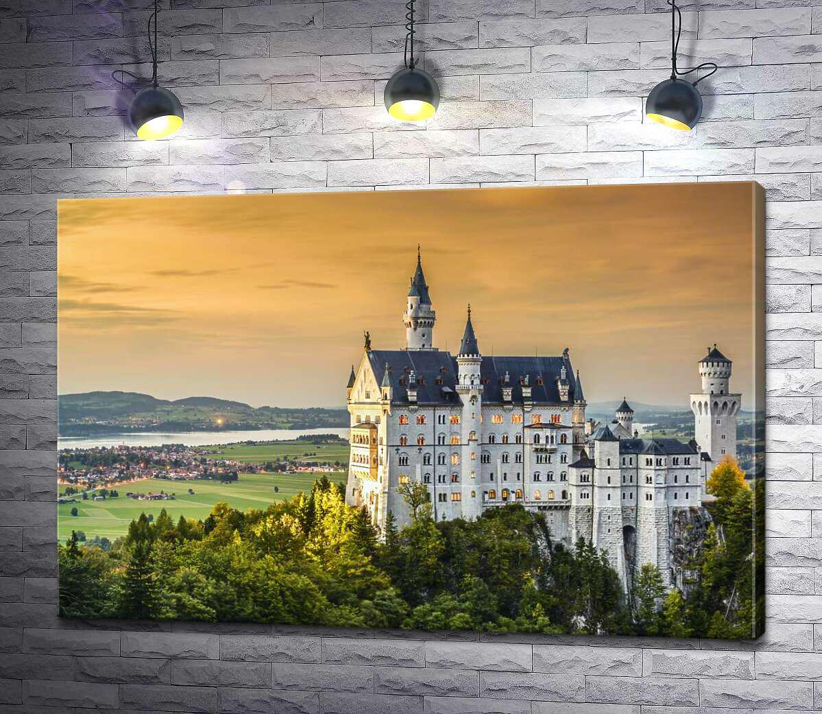 Картина ArtPoster Сказочный вид на &quot;Замок лебедя&quot; (Neuschwanstein) 50x33 см Модуль №1 (000463)