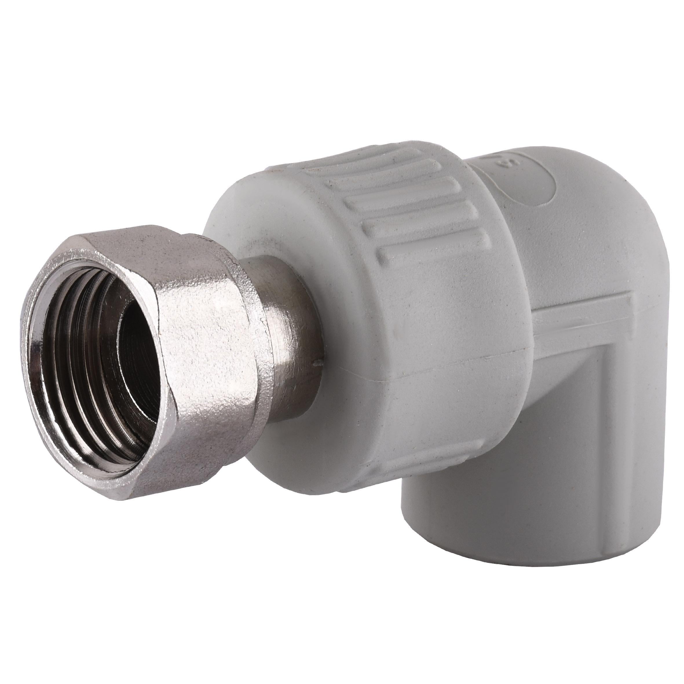 Уголок с накидной гайкой Vsplast PPR ф20х1/2” ** 2019 (000003472)