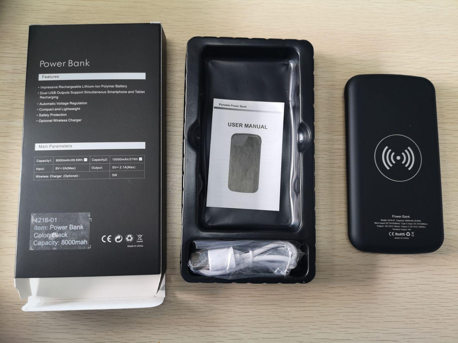 Повербанк Power Bank с беспроводной зарядкой Shine 8000 mAh Black - фото 10