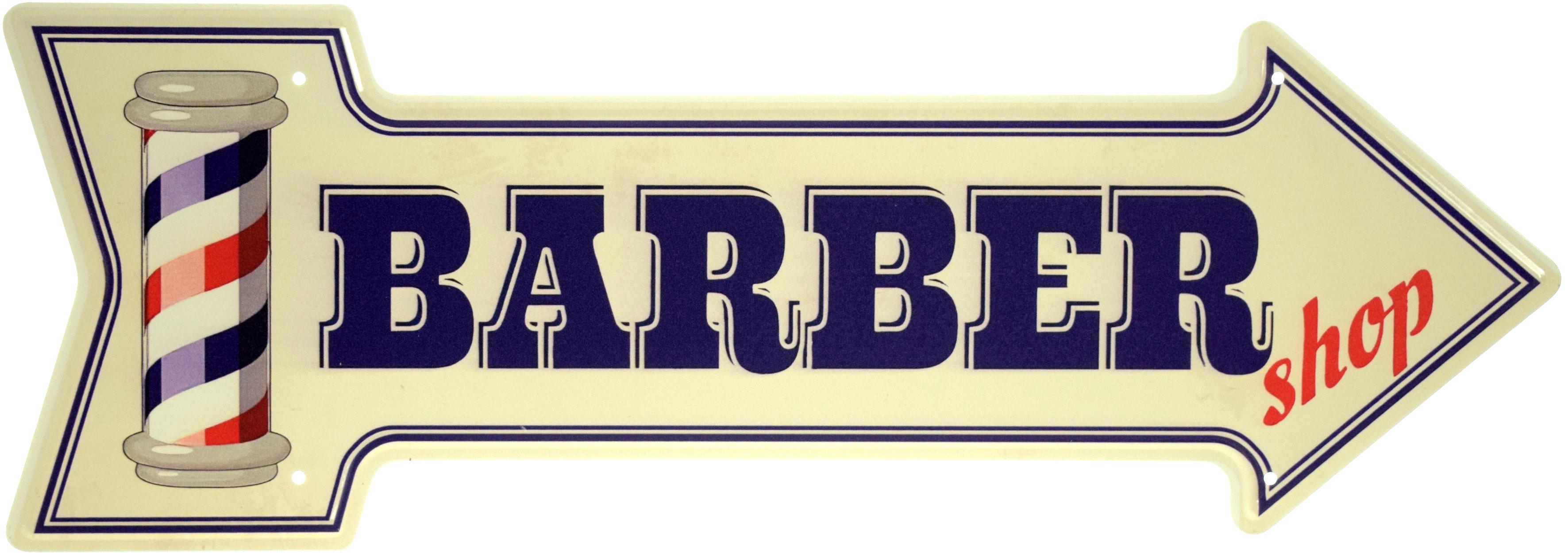 Табличка металева "Barber Shop" 16x45 см (ms-104175)