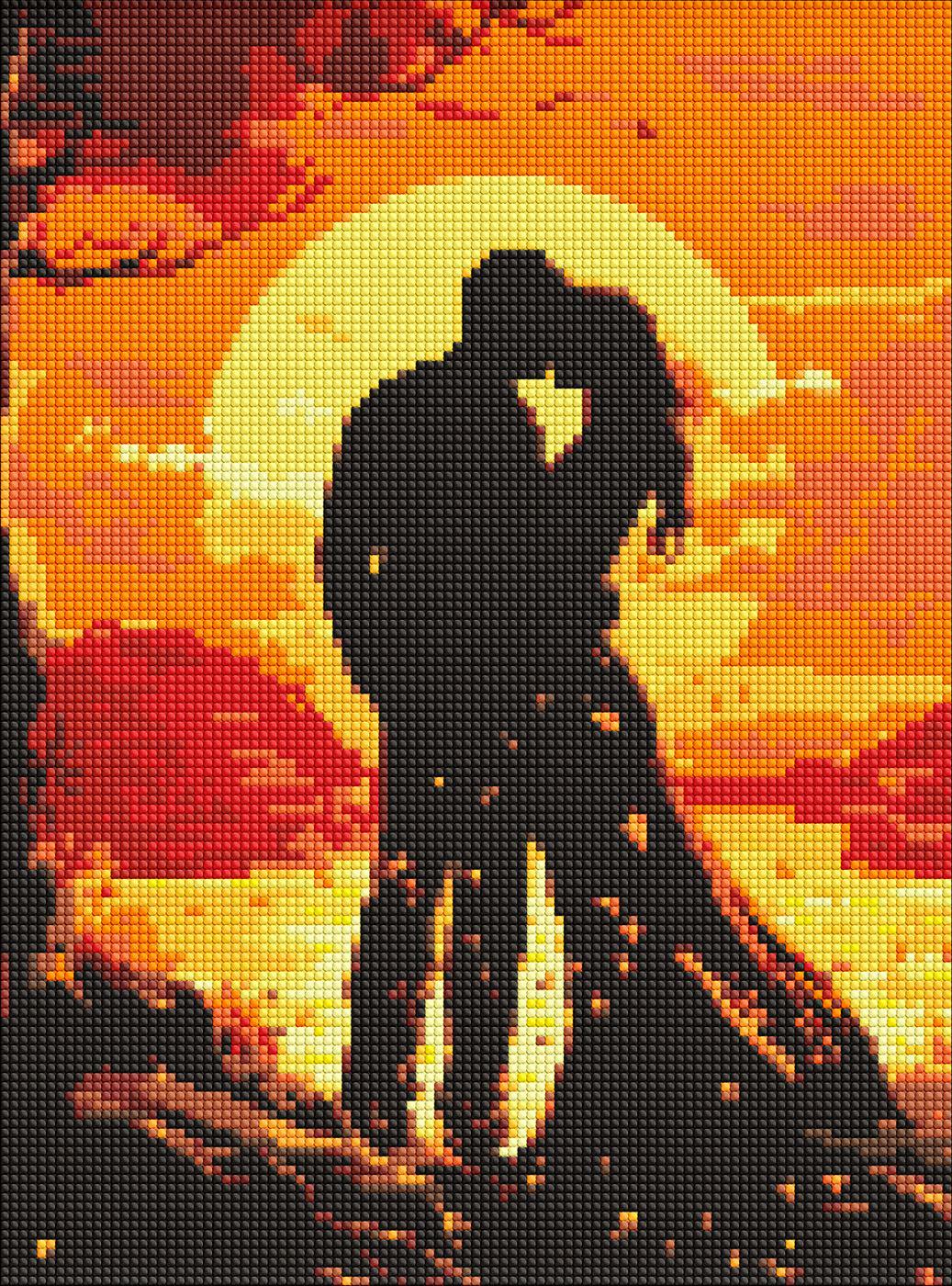 Алмазная мозаика Романтика чувств с АВ стразами 30х40 см (AMO7987)