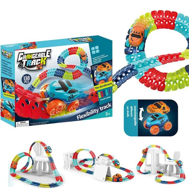Конструктор Cheangeble Track HandyHeat G5258 трек 138 деталей и машинка на батарейке - фото 4