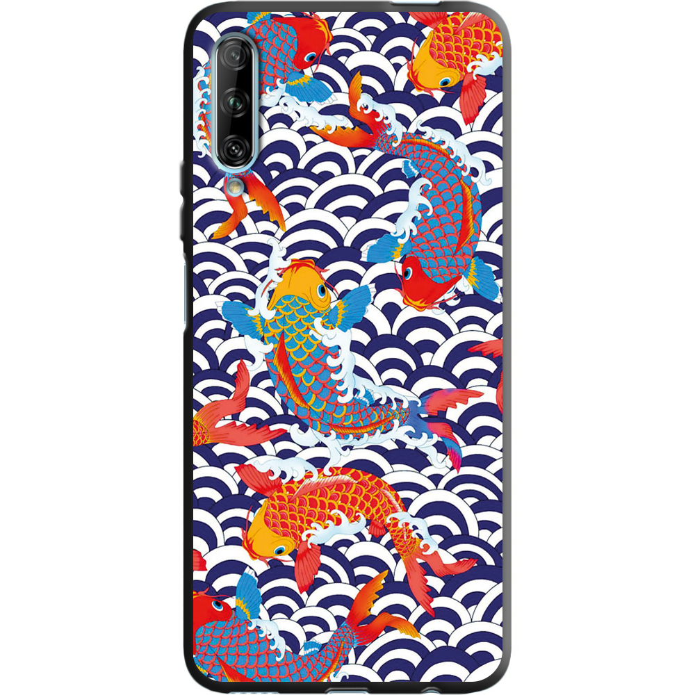 Чехол Boxface Huawei P Smart Pro Koi Fish Черный силикон (38612-up2477-38955)