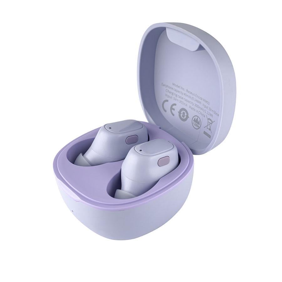 Наушники беспроводные BASEUS Encok True Wireless Earphones WM01 Purple (NGTW240005) - фото 2