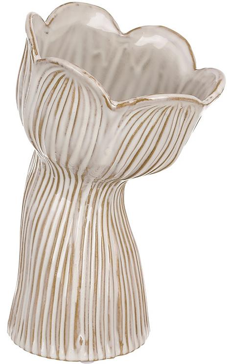 Ваза керамическая Tulip 22 см Бежевый