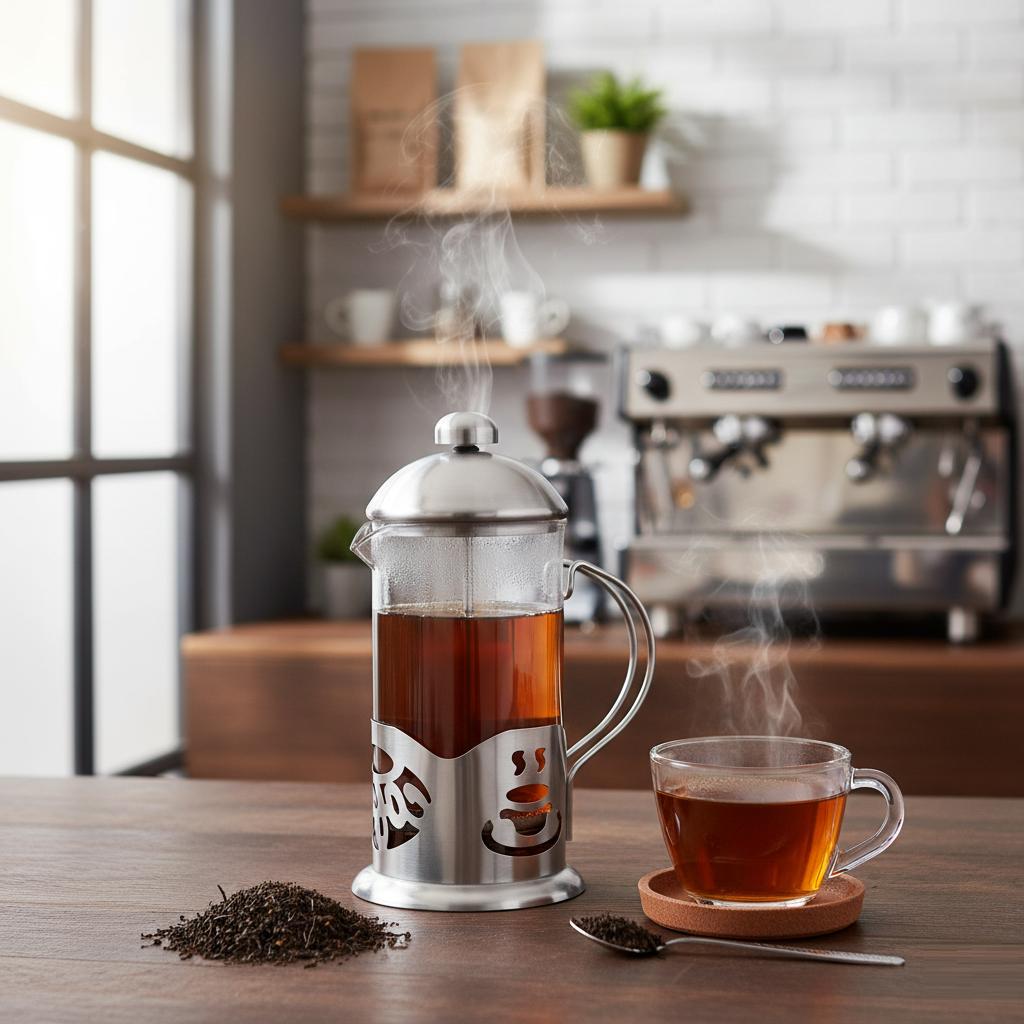 Заварник-пресс Venus 0,6 л нержавеющая сталь (30594) - фото 2