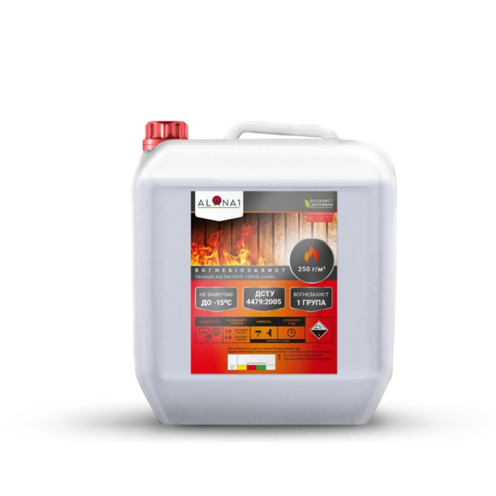 Средство огнебиозащитное АЛАНА-1 готовый раствор 12 кг Прозрачный (30284726) - фото 1 Средство огнебиозащитное АЛАНА-1 готовый раствор 12 кг Прозрачный (30284726) - фото 1