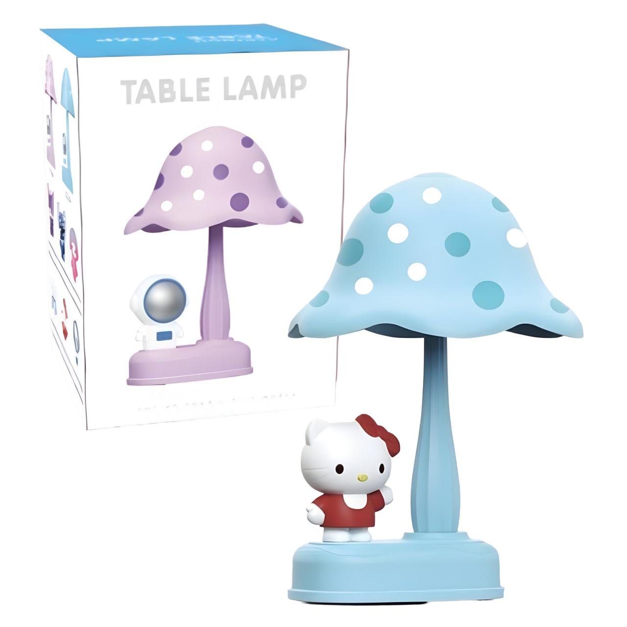 Настольная лампа Hello Kitty грибочек Голубой (339E) - фото 2 Настольная лампа Hello Kitty грибочек Голубой (339E) - фото 2