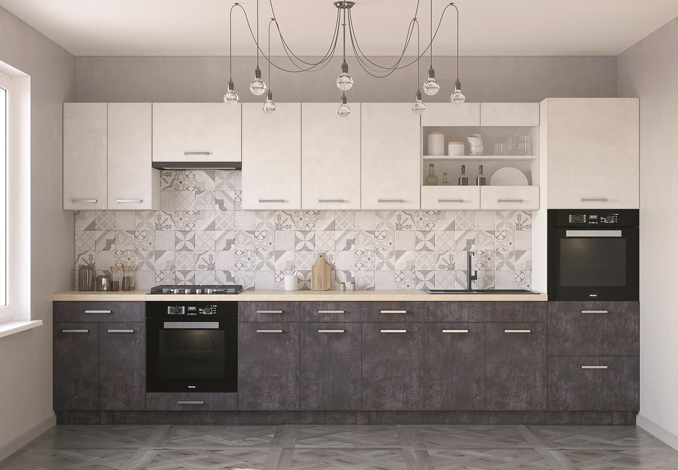 Кухня модульна Marta Бетон темний/Шовковий камінь (000-000-3115)