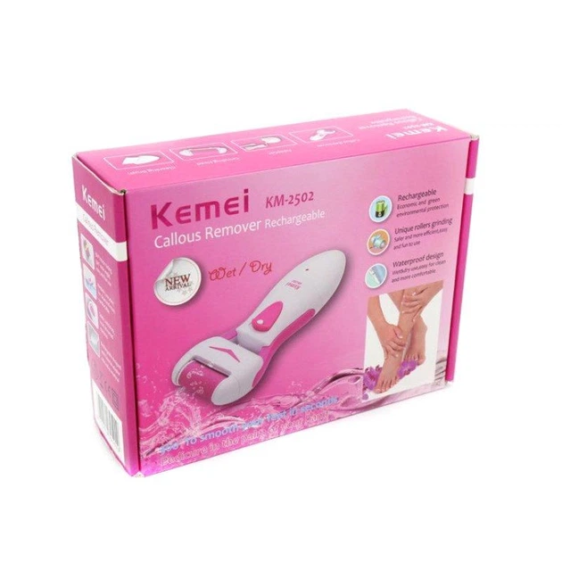 Пилка роликова електрична Kemei KM-2502 Рожевий (5001943) - фото 3 Пилка роликова електрична Kemei KM-2502 Рожевий (5001943) - фото 3