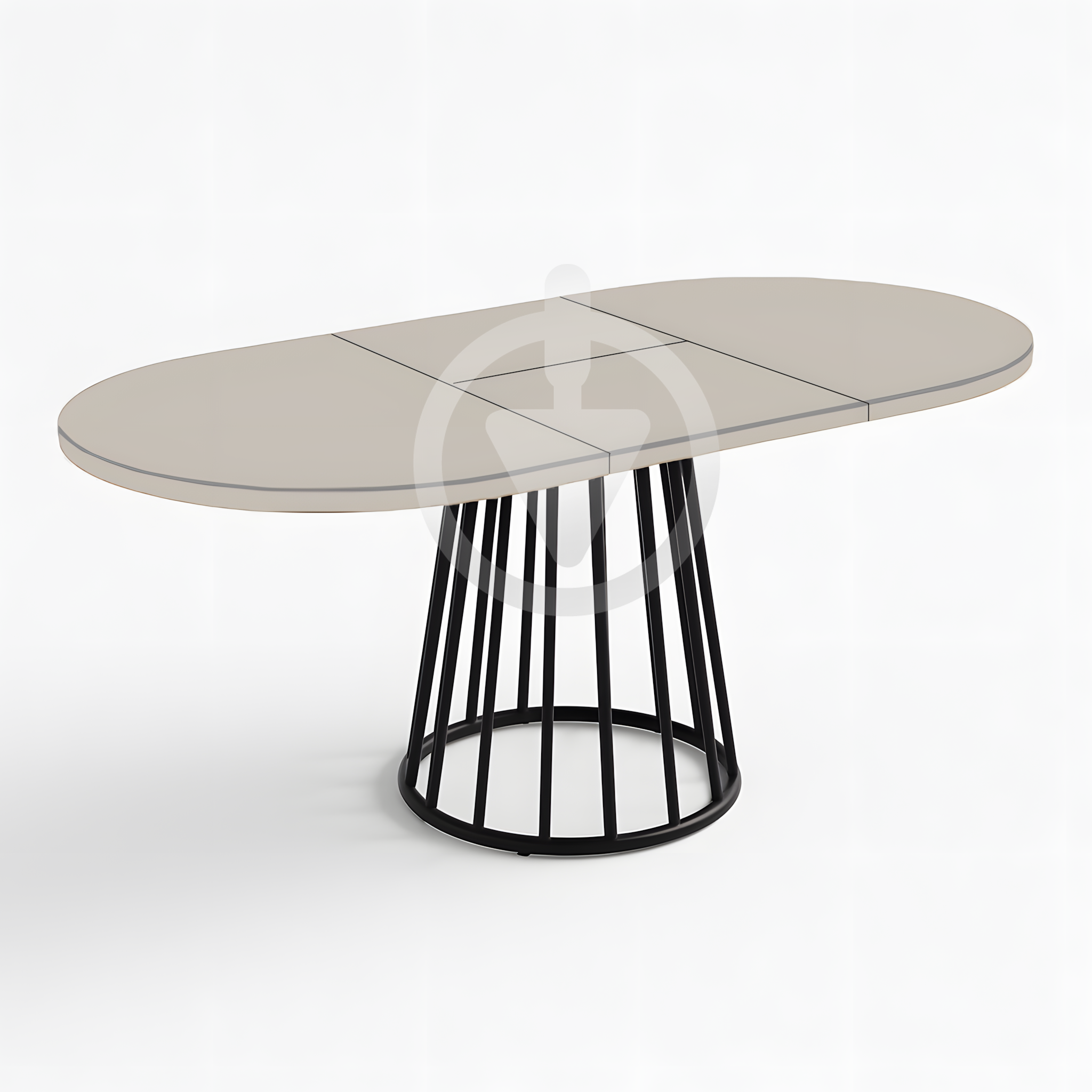 Стол кухонный раскладной RoMax Elegant Slide 90x75/130x75 см Loft Кашемир/Черный - фото 3 Стол кухонный раскладной RoMax Elegant Slide 90x75/130x75 см Loft Кашемир/Черный - фото 3