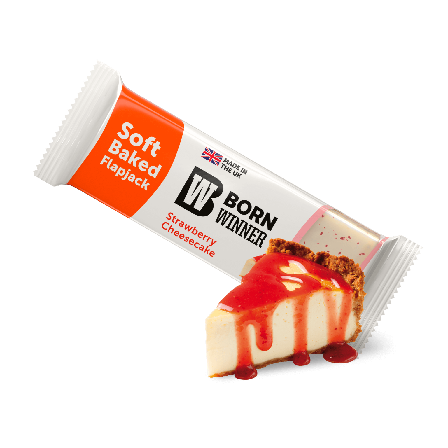 Батончик овсяный Born Winner FLAPJACK со вкусом клубничного чизкейка 100 г