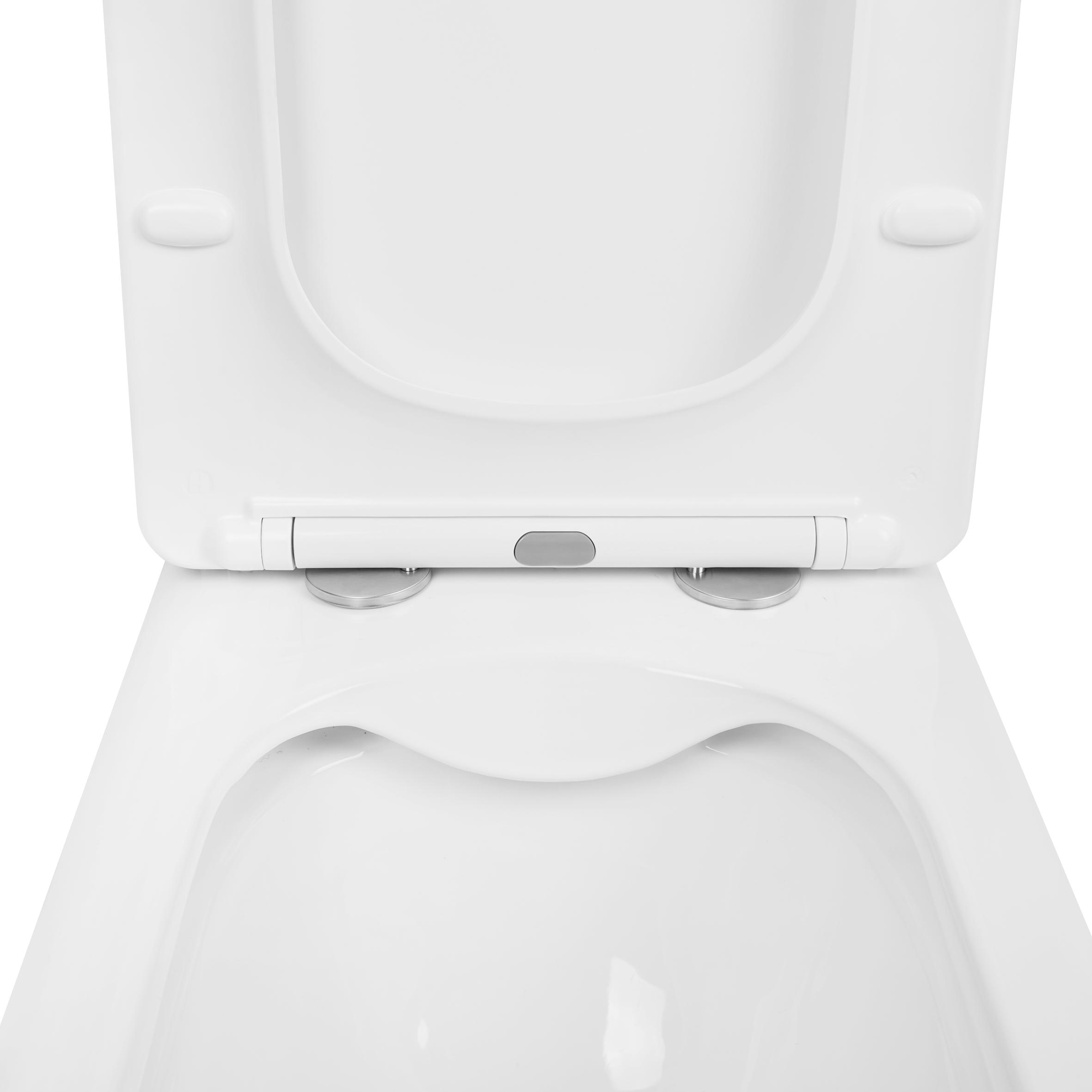 Унитаз-компакт Qtap Kalao безободковый с сиденьем Soft-close (QT08221213AW) - фото 4