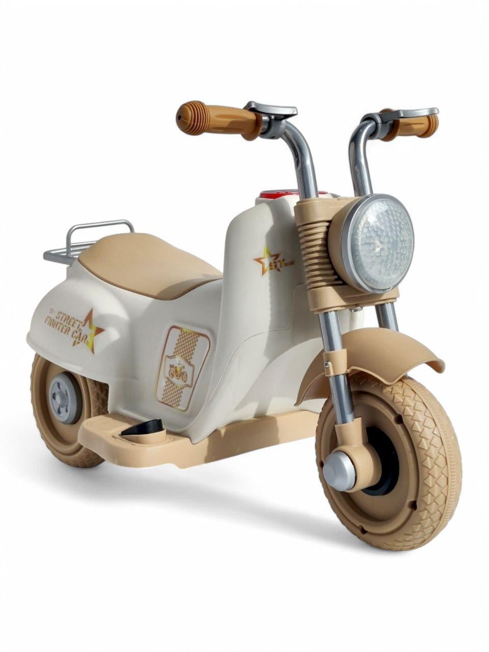 Детский беговел мотоцикл электро Babymoto Electro ST-618A Бежевый (ST-618Ar-s)