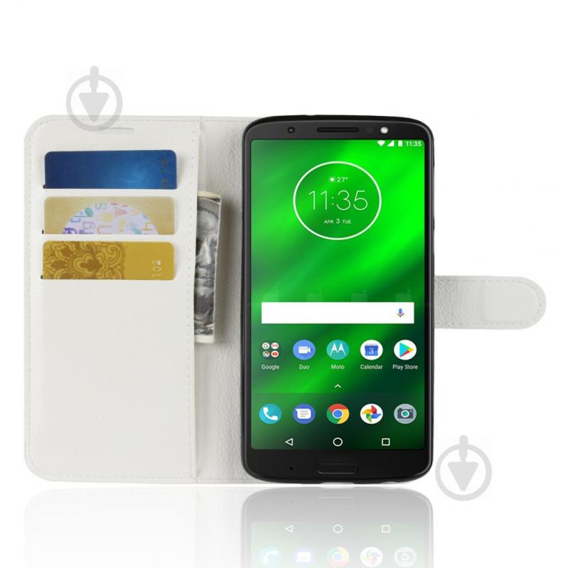 Чохол-книжка Litchie Wallet до Motorola Moto G6 Plus XT1926 White (lwwh0146)