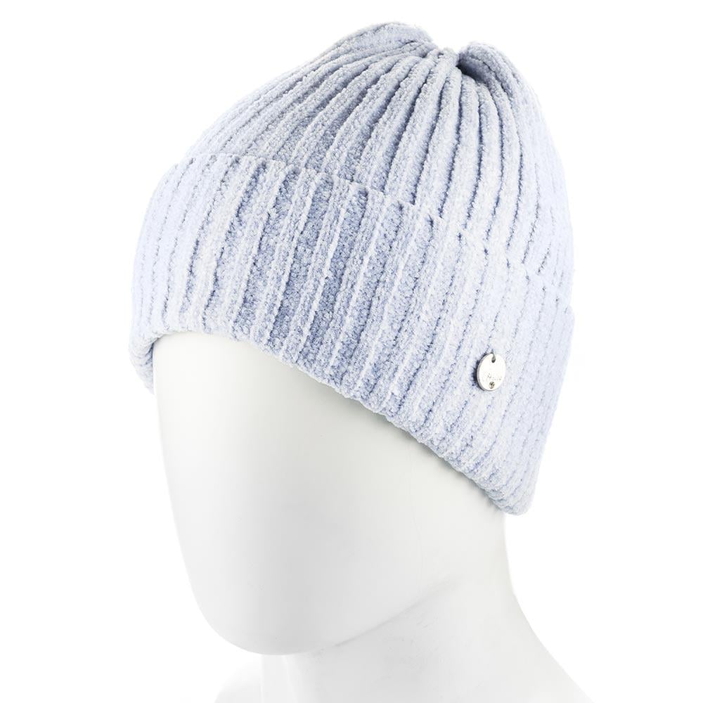 Шапка велюровая Atrics WH865 на флисовой подкладке теплая зимняя one size Голубой