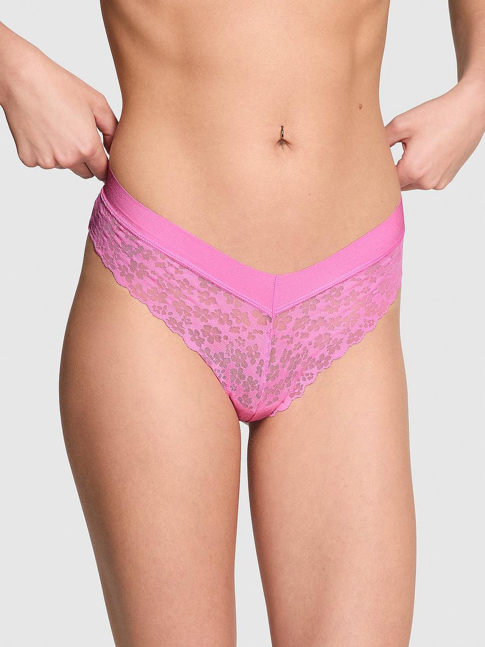 Трусики стринги Victoria's Secret No Show XS Fuchsia Pink (193223227908)