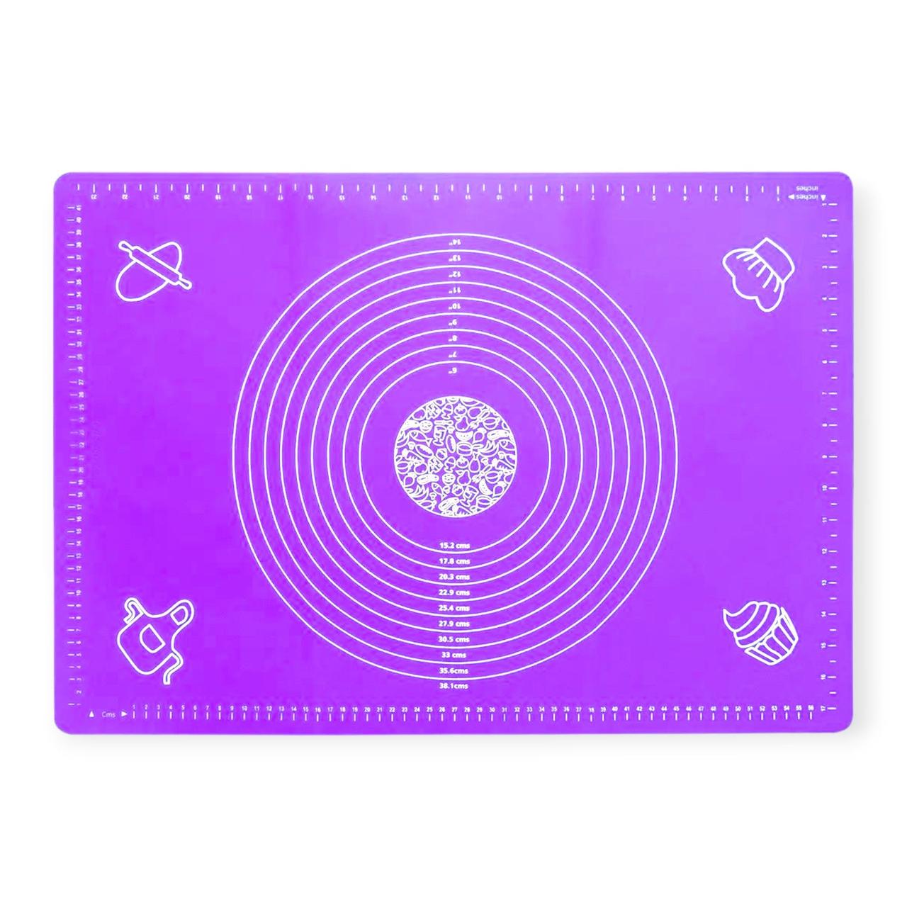 Коврик для выпечки и раскатки теста A-Plus силиконовый 410х560 мм Лавандовый (201445-лав)