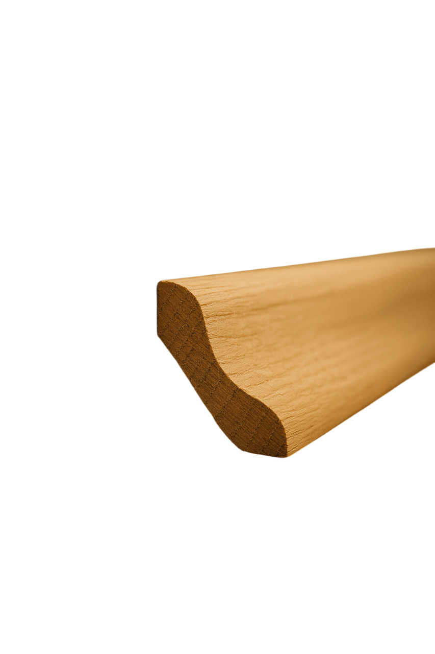 Плинтус деревянный Woodprofile Лодка-мини дубовая из массива дерева 24х24 мм (29424420)