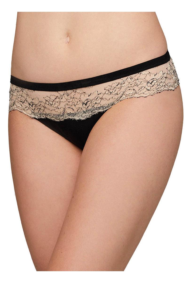 Трусики слип Ysabel Mora р. 3/M Черный/Бежевый (68775)