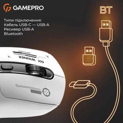 Комп'ютерна мишка GamePro Genesis Winner Bluetooth/USB White (GM079W) - фото 2 Комп'ютерна мишка GamePro Genesis Winner Bluetooth/USB White (GM079W) - фото 2