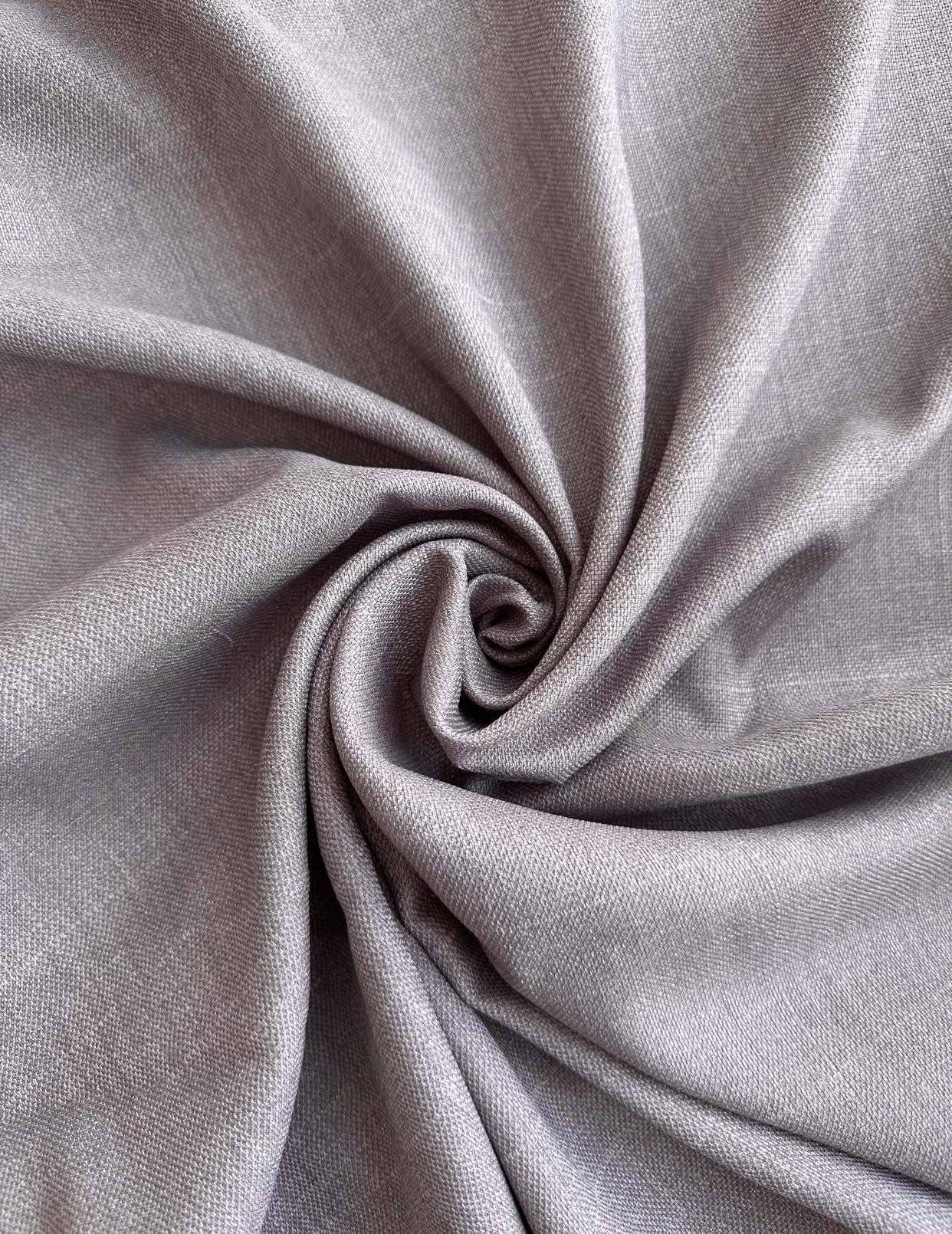 Штора однотонная льняная двусторонняя Olimpos на тесьме 6 см 200х270 см Серый (12096521)