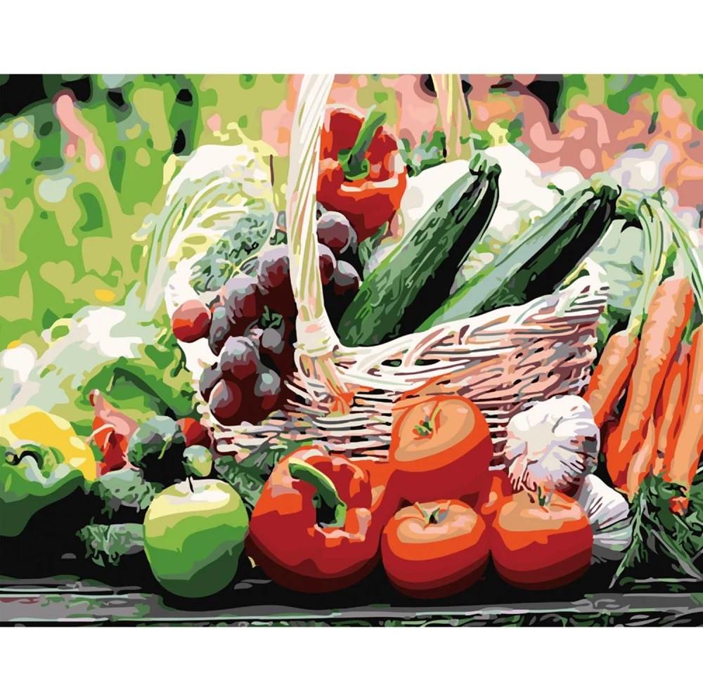 Картина по номерам Strateg Сочные овощи 40x50 см (SY6147)