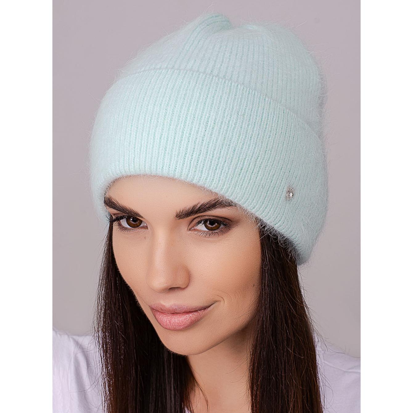 Шапка женская зимняя ангоровая Leks ФИДЖИ одинарная с отворотом удлиненная one size Мятный (183765) Шапка женская зимняя ангоровая Leks ФИДЖИ одинарная с отворотом удлиненная one size Мятный (183765)