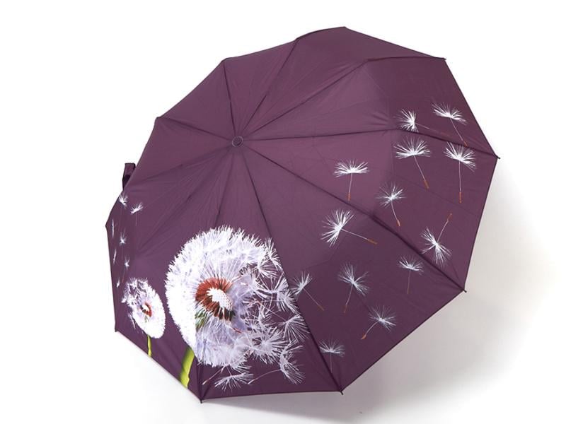 Зонтик женский полуавтомат Bellissimo Одуванчик M638 на 10 карбоновых спиц Фиолетовый (29070235)