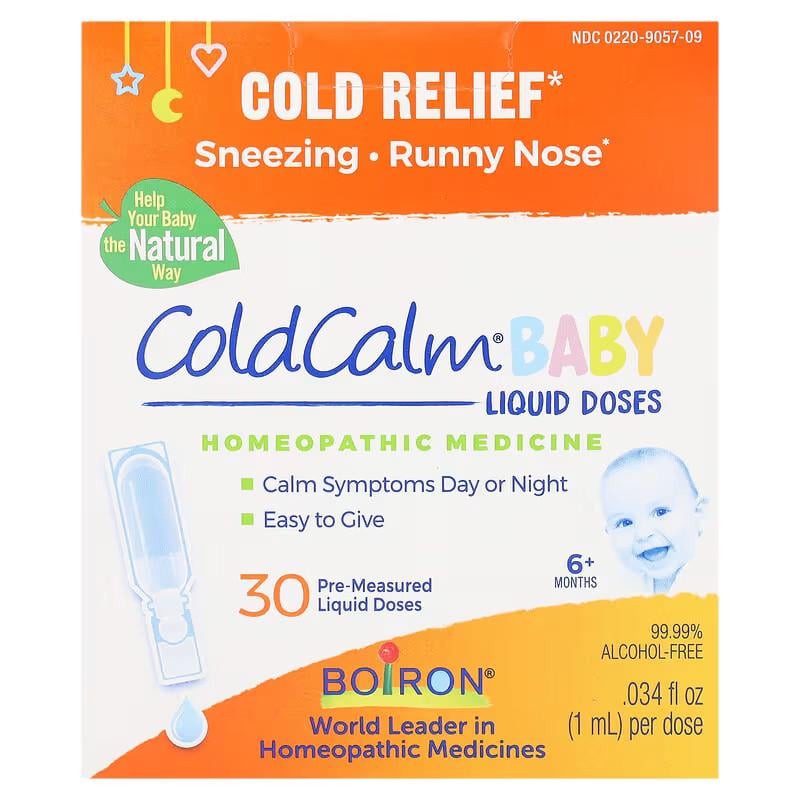 Засіб гомеопатичний Boiron ColdCalm Baby Liquid Doses краплі для дітей від 6 місяців при нежиті та чханні 30 доз по 1 мл