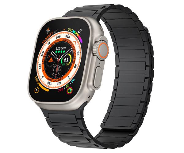 Ремешок Silicone Magnetic для Watch Series 10 46 мм Черный Ремешок Silicone Magnetic для Watch Series 10 46 мм Черный
