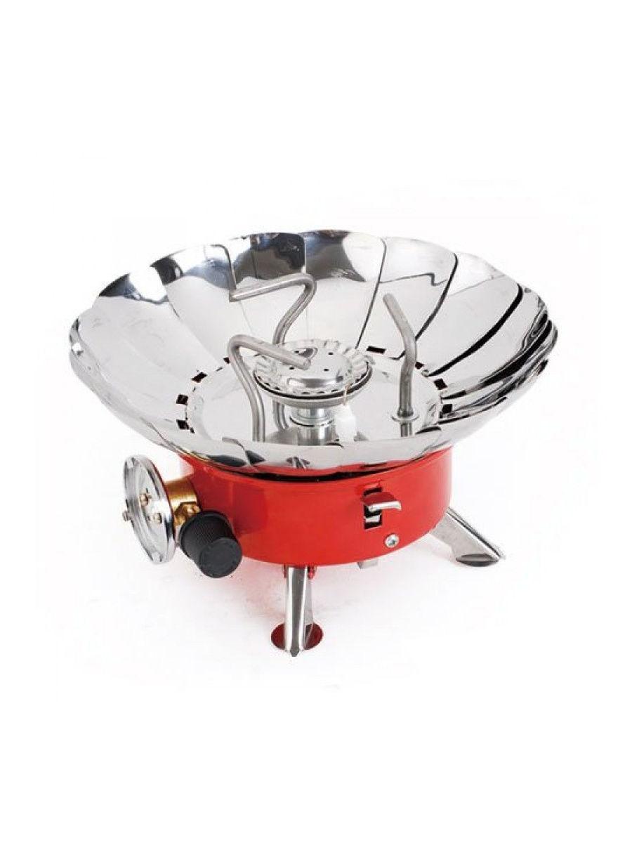 Таганок туристический газовый Windproof camping stove K-203 Красный (1009695-Red) - фото 2