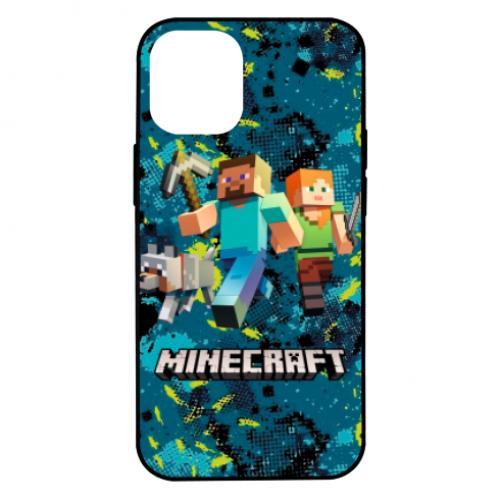 Чехол для iPhone 12 mini Minecraft Steve Alex And Dog (6848396-2-134799)