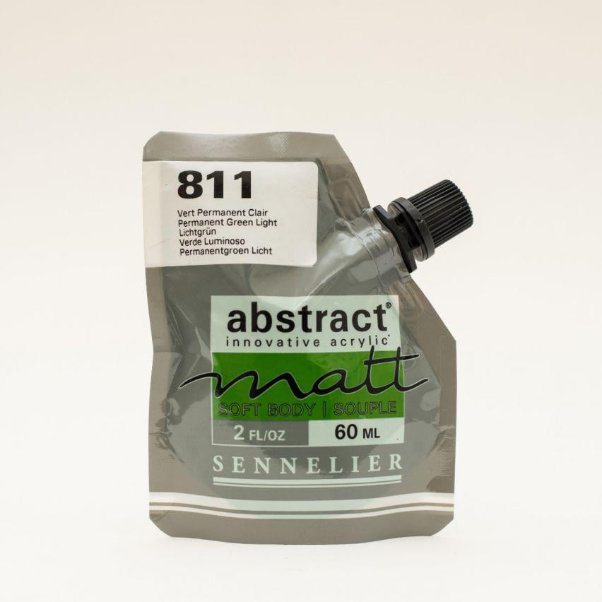Краска акриловая Sennelier Abstract 60 мл матовая Permanent Light Green