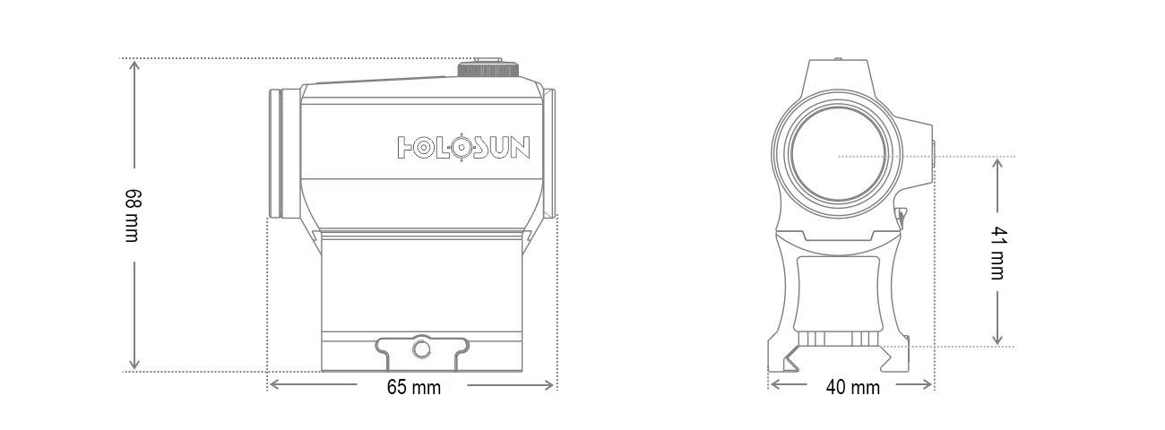 Прицел коллиматорный HOLOSUN Paralow HS403B Red Dot (9088893) - фото 5