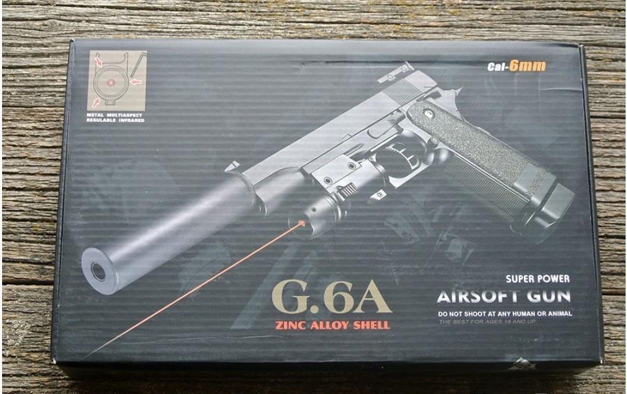 ᐉ Пистолет игрушечный Galaxy Smith & Wesson SW1911 глушитель
