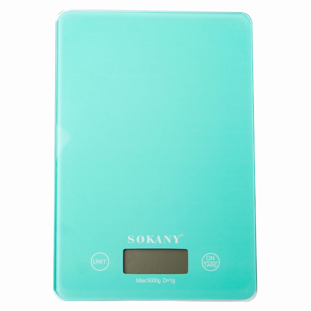 Весы кухонные электронные Sokany SK-19027 до 5 кг LCD-дисплей Мятный (2533452516)