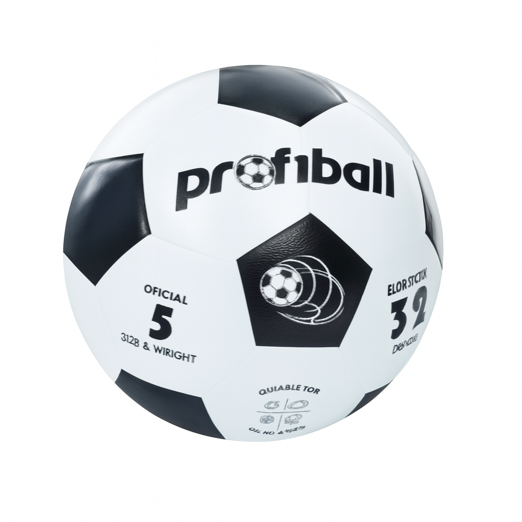 Мяч футбольный PROFIBALL VA-0014-1 гладкий 5 размер Белый с черным (29876083)