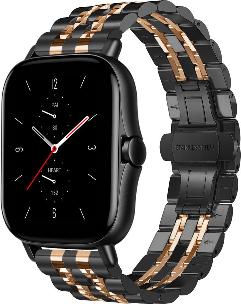 Браслет металлический Spinye Line для Amazfit GTS 2e Black Pink (29037-51)