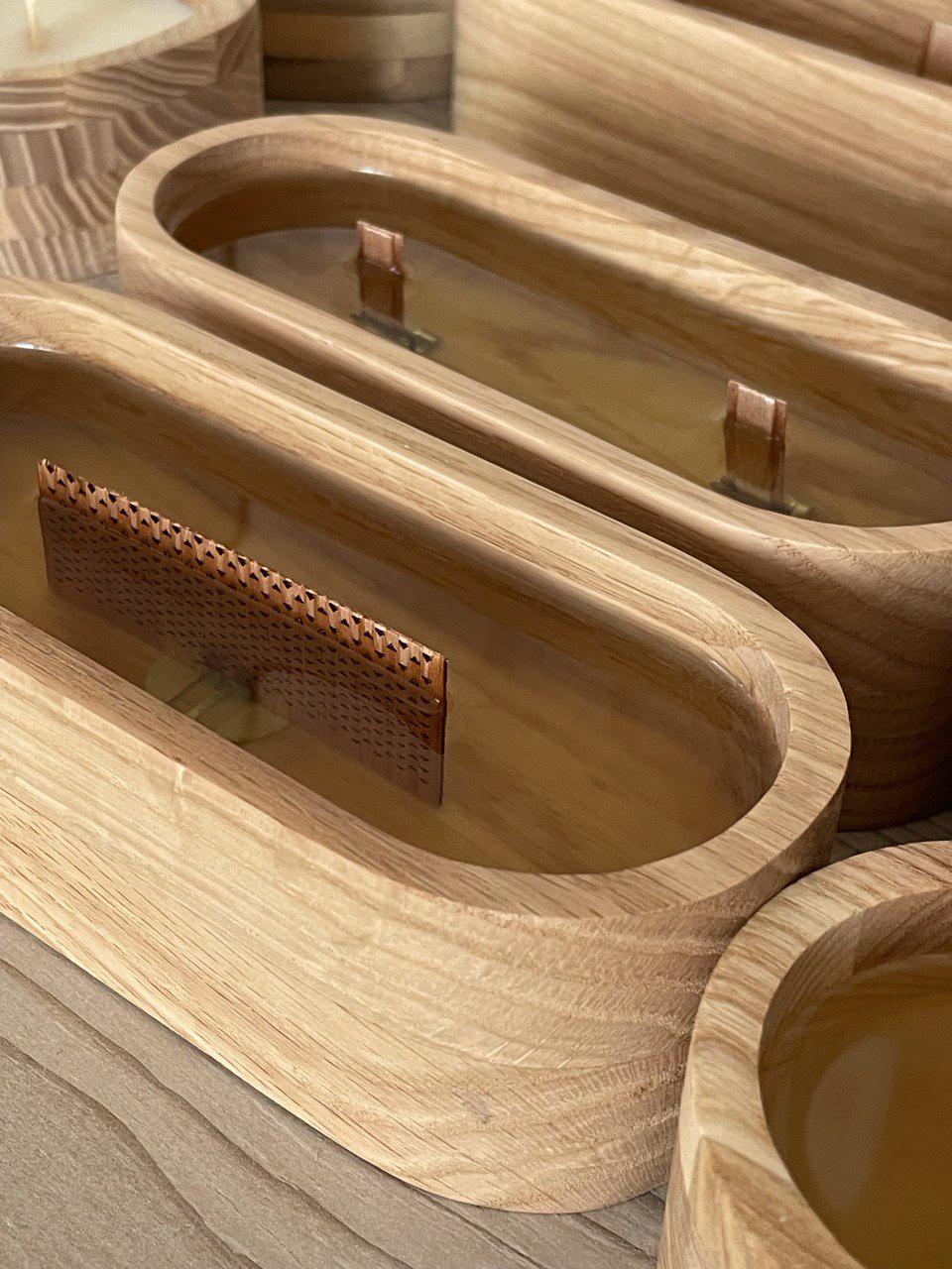 Овальная емкость из красного дуба для изготовления контейнерной свечи 17х7х6 см (9230135) - фото 3 Овальная емкость из красного дуба для изготовления контейнерной свечи 17х7х6 см (9230135) - фото 3