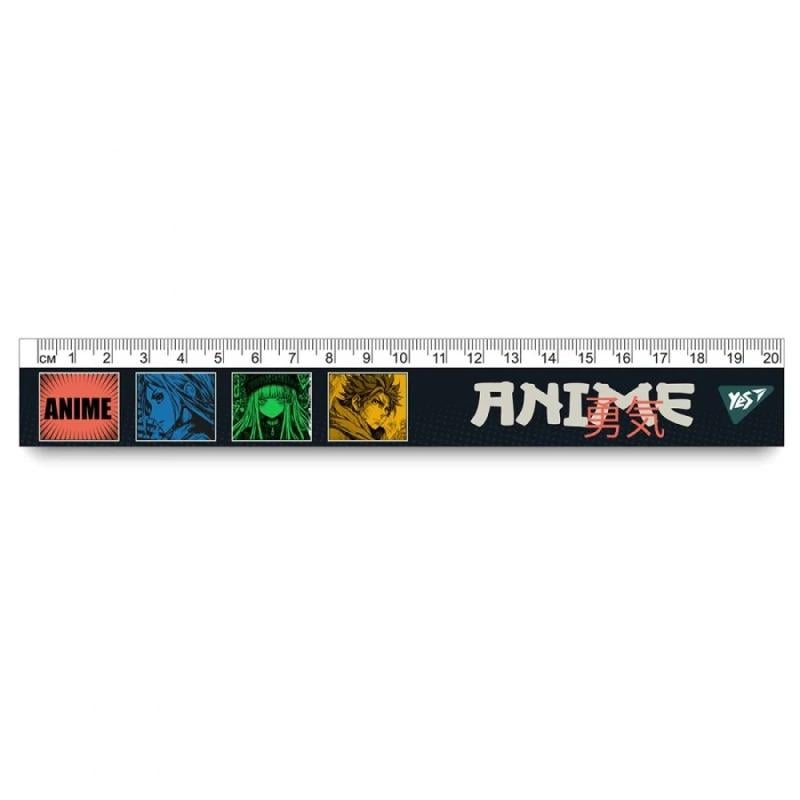 Лінійка пряма Yes Anime 20 см пластикова (370669)