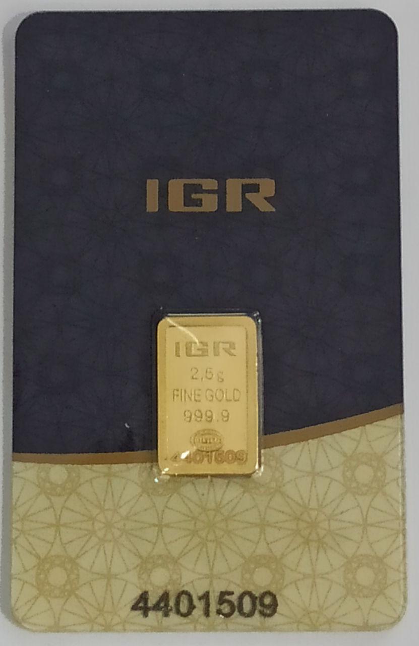 Золотой слиток IGR 2,5 г