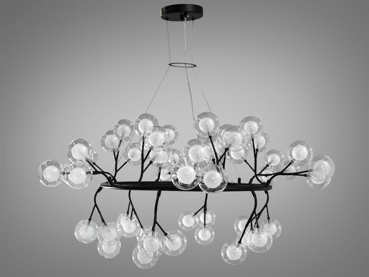 Люстра Светлячок EcoLed 54 ламп Y889-54B BK Черный