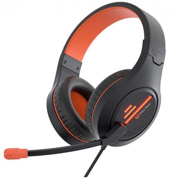 Ігрові навушники MeeTion Gaming Backlit MT-HP021, чорно-оранжеві