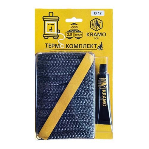 Шнур огнеупорный KramoTop для дверцы камина Ø 12 мм 2,5 м с клеем (29662593)