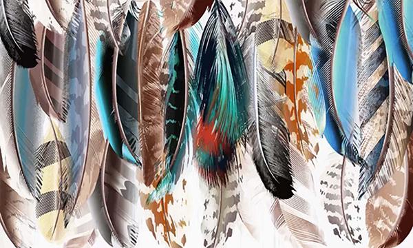 Фотообои Artside Разноцветные перья 1160320202335