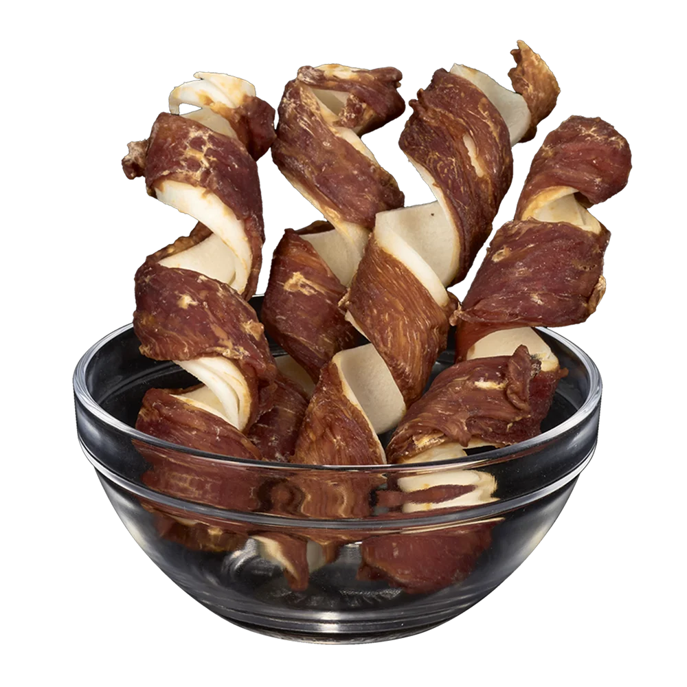 Лакомство для собак AnimAll Snack жевательные спиральки с уткой 500 г (184632)