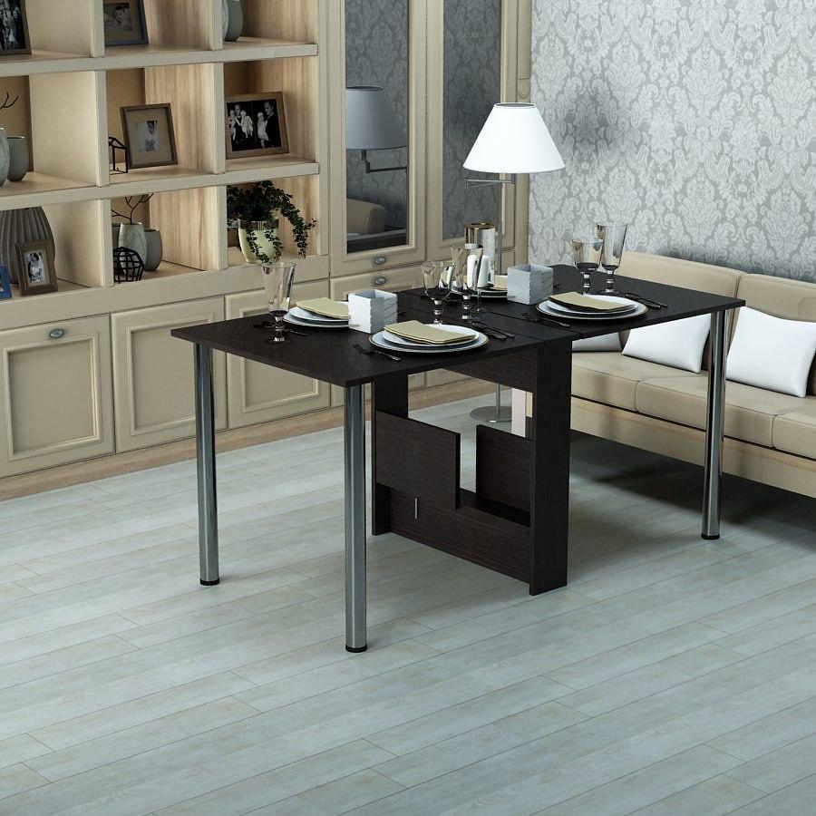 Кухонний стіл-книжка Гамма стиль Святковий 1515x800x730 мм Дуб Венге