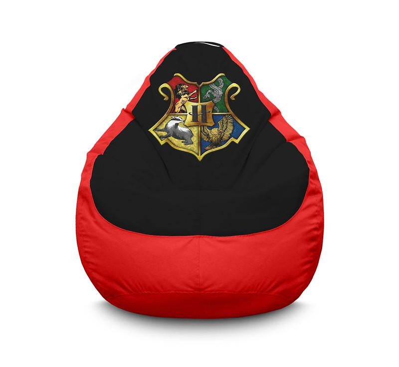 Крісло мішок iPuff Harry Potter Hogwarts School Оксфорд XXL 90х125 см Червоний